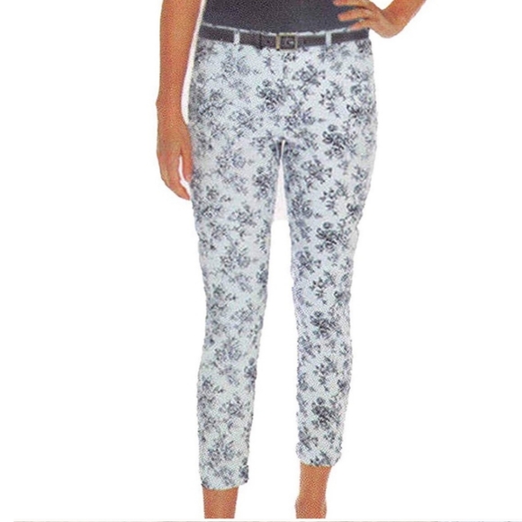 Mario Serrani Pants - Mario Serrani Tummy Control Floral Print Pants